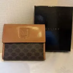 CELINE PARIS 二つ折り財布 マカダム柄 ブラウンのサムネイル
