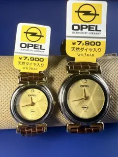 【大幅値下げ】OPEL（オペル）　ダイヤモンド入　腕時計　ペアセットのサムネイル