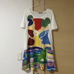 ワンピース フラボア くま ダウンズタウン　シャツ　　　ロングTシャツ　絵の具のサムネイル