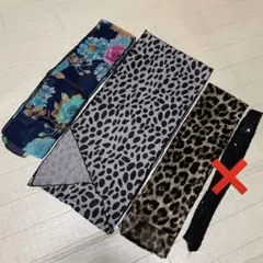 美品♡ストール 3点セット レオパード ダルメシアン 花