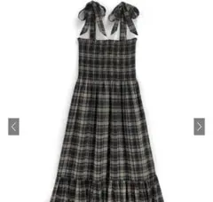 GRL チェック柄リボンシャーリングワンピース[tg735]