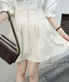 F i.n.t 細ストライプスカパン ベージュのサムネイル