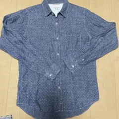 GLOBAL WORK ドット柄 長袖シャツ Sサイズ