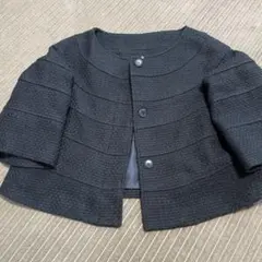 ノーカラージャケット 黒