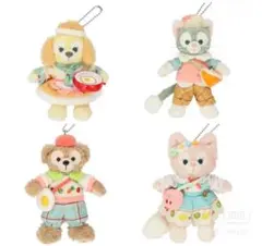 ダッフィー＆フレンズ ワンダフルキッチン ぬいぐるみバッジ　4点セット