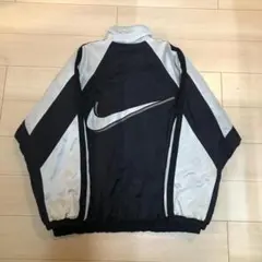 希少 90s 白タグ ナイキ ビッグスウォッシュ中綿ナイロンジャケットゆるだぼ