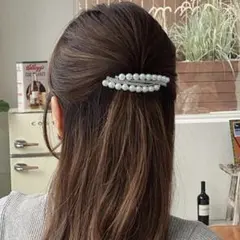 フォーマル ヘアアクセ パール バレッタ
