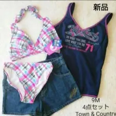 T&C 水着 タンクトップ ビキニ デニムパンツ 4点セット 9号☆新品のサムネイル