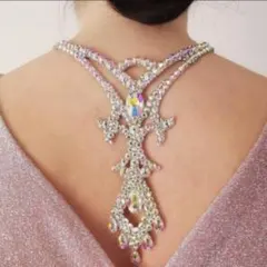 ダンス アクセサリー バックネックレス 背中 ネックレス ベリーダンス シルバー