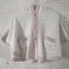 PIQUE フード付き　70-80 ベビーポンチョ　ポンチョ　ジェラピケ