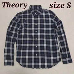 Theory セオリー チェック 長袖シャツ Sサイズ コットン