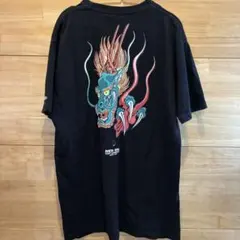 NEW ERA ドラゴン バックプリント Tシャツ ブラックのサムネイル