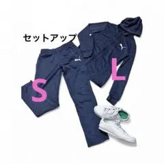 美品 プーマ セットアップ ジャージ スポーツウェア ネイビー おしゃれ