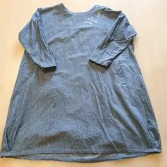 ドラッグストアーズ ブルー刺繍長袖チュニック