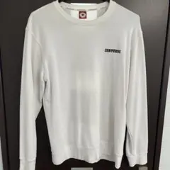 CONVERSE ホワイト クルーネック トレーナー