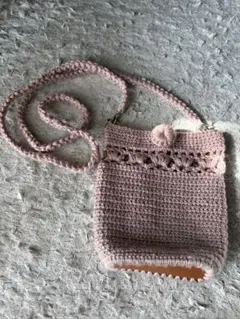 ハンドメイド　スマホショルダーバッグ