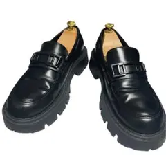 ZARA ザラ チャンキーレザーシューズ ブラック ブーツ 42 27cm - メルカリ