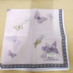 【シール付き未使用品】HANAE MORI ハナエモリ スカーフ ハンカチ 蝶柄
