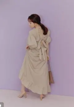 SNIDEL カシュクールロングワンピース