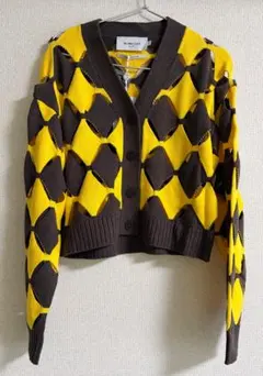 [新品・未使用] niko and ... バイカラーチェックカーディガン