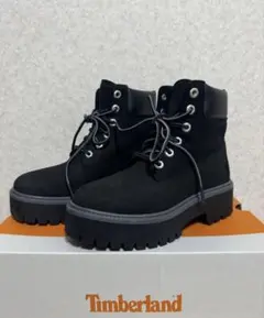 Timberland 黒 ブラック ウォータープルーフ プレミアム 美品 厚底