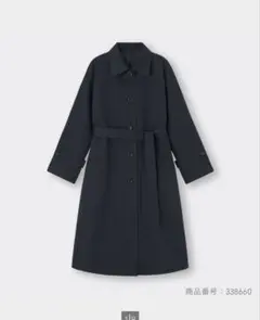 GU バルマカンコート 紺色 Mのサムネイル
