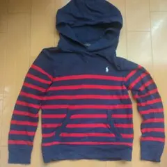 ラルフローレン　薄手フード付きボーダー長袖シャツ