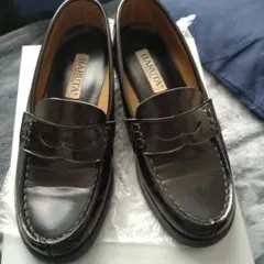 HARUTA 黒 レザー ローファー