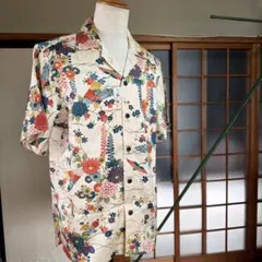 大島紬 リメイク ✨ペア♥✨アロハシャツL＆ワンピースМ - メルカリ
