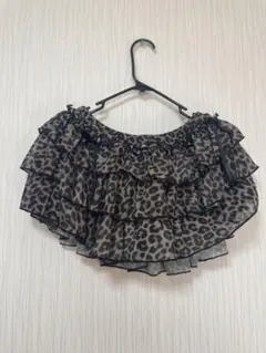 ヒョウ柄フリルミニスカート