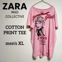 ZARA MAD COLLECTIVE コットンプリント Tシャツ