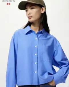 【お値下げ歓迎！】ユニクロ青 シャツ2XL(XXL) JWオックスフォードシャツ