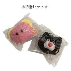 2種セット✳︎mojojojo フェイスポーチ BC3 ピンククマ 黒ネコ