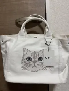 GRL 猫バッグ　キャットステッチトートバッグ 新品
