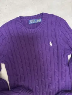 Polo Ralph Lauren ケーブルニットセーター　パープル　サイズXS