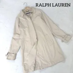 RALPH LAUREN ラルフローレン ステンカラーコート リネン混 ベージュ