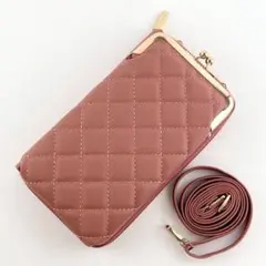 新品 スマホショルダー ピンク 斜め掛け スマホポーチ 財布 レディース バッグ
