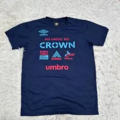umbro アンブロ プラクティスシャツ Tシャツ プリント ネイビー M
