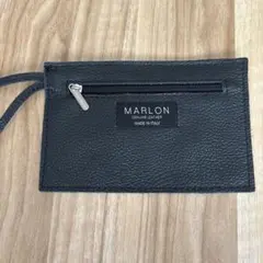MARLON レザー ポーチ ブラック
