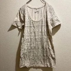 【ブルーブルーエ】美品　カットソー　総柄　ラメ入り　ヴィンテージ　綿100%のサムネイル
