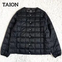 美品☆ タイオン TAION キルティングブルゾン ブラック XL