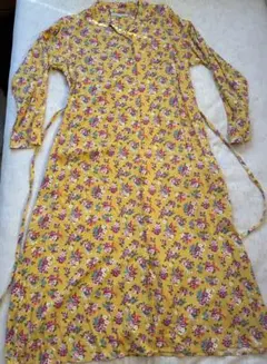 Niko and…イエローフラワー長袖シャツワンピース