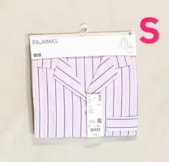 新品タグ付きUNIQLOパジャマ長袖ストライプ上下セットSサイズピンク　ユニクロ