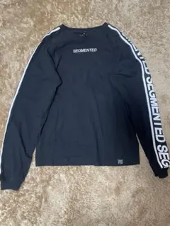 SEGMENTED ロンT 長袖 Tシャツ M 袖ロゴ ラインロゴ ブラック