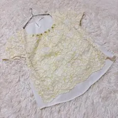 WILL SELECTION （1） 半袖　シャツ　ブラウス　レース　イエロー