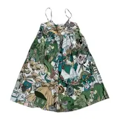 美品 あちゃちゅむ ムチャチャ バンビ柄 ノースリーブ ワンピース