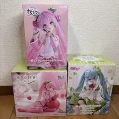【3個セット】桜ミク　さくらんぼ　2024パール　初音ミククローバー　フィギュア