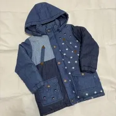 美品☆ミキハウス ダブルB アウター コート 中綿 デニム 120
