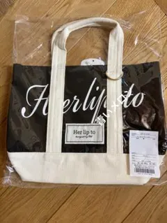 Her lip to Canvas Mini Tote Black - メルカリ