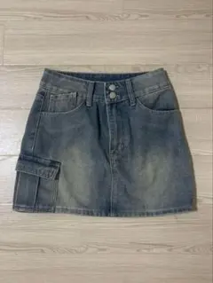 SHEIN ウォッシュ加工デニムスカート